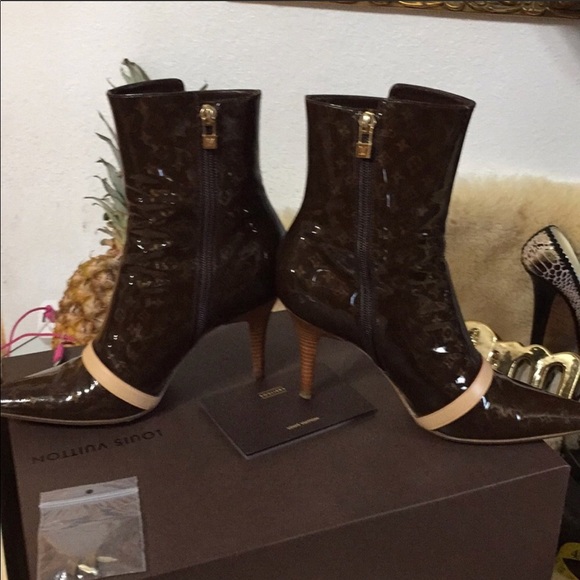 louis vuitton patent leather boots